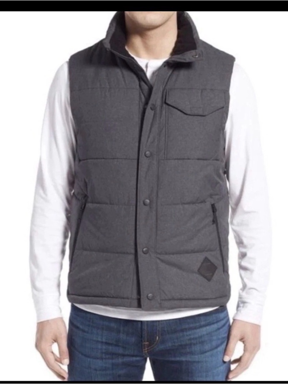 The North Face Men’s Medium Patricks Point Vest Puffer Grey Insulated